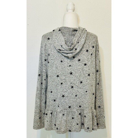 Jane and Delancey Women Size L Star Print Hoodie Boho Athleisure Fall - Picture 5 of 10